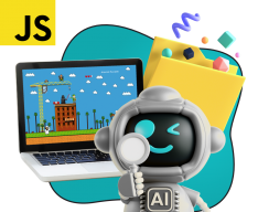 Язык программирования JavaScript + AI. Проектное обучение + геймификация + AI-помощники - КИБЕРшкола программирования для детей, компьютерные курсы для школьников, начинающих и подростков - KIBERone г. Богородское