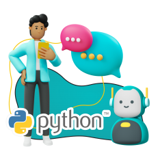 Умный чат-бот на Python - КИБЕРшкола программирования для детей, компьютерные курсы для школьников, начинающих и подростков - KIBERone г. Богородское