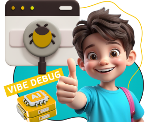 Тестирование & Vibe Debug. Охотники за багами - КИБЕРшкола программирования для детей, компьютерные курсы для школьников, начинающих и подростков - KIBERone г. Богородское